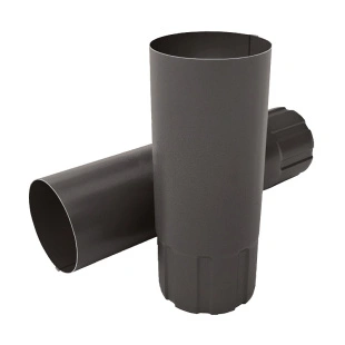 Труба круглая PRO, RAL 8019, D125x90, 3 м.