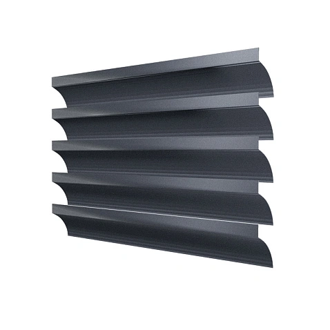 Забор-жалюзи ROUND (секция в сборе), МАТ, RAL 7024