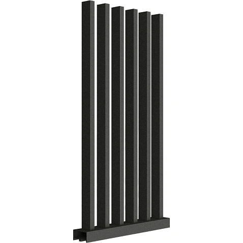 Забор Форпост AL, 80x40мм, зазор 100мм, срез 90°, RAL 9005 МУАР