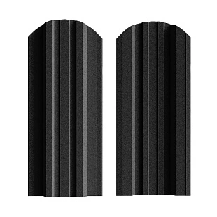 Штакетник Трапеция усил. ПРЕМИУМ RAL9005, МАТ, двусторонний