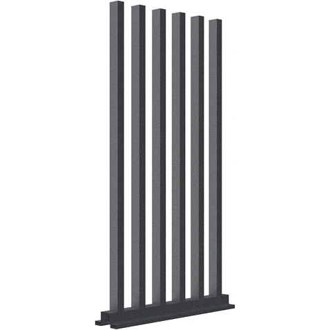 Забор Форпост AL, 60x40мм, зазор 100мм, срез 90°, RAL 7024 МУАР