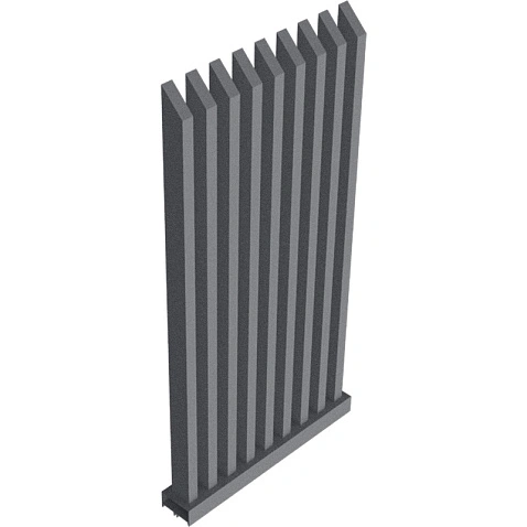 Забор Форпост AL, 80x40мм, зазор 50 мм, срез 45°, RAL 7024 МУАР