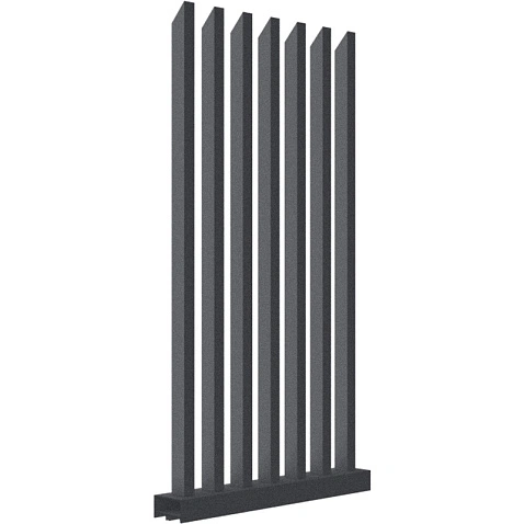 Забор Форпост AL, 60x40мм, зазор 80мм, срез 45°, RAL 7024 МУАР