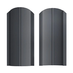 Штакетник Европланка СТАНДАРТ RAL7024, ГЛЯНЕЦ, двусторонний