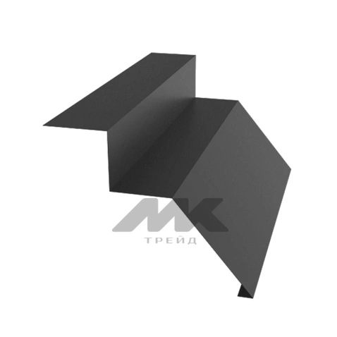 Планка карнизная М-образная,  A-Matt, RAL 9005, 2м.п.