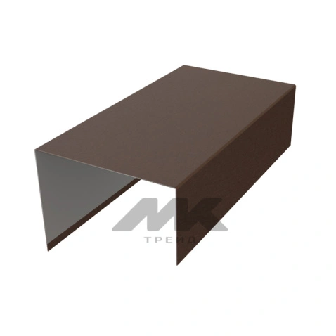 Декоративная накладка на столб 60*40, ExtraMatt, RAL 8017, 2м.п.