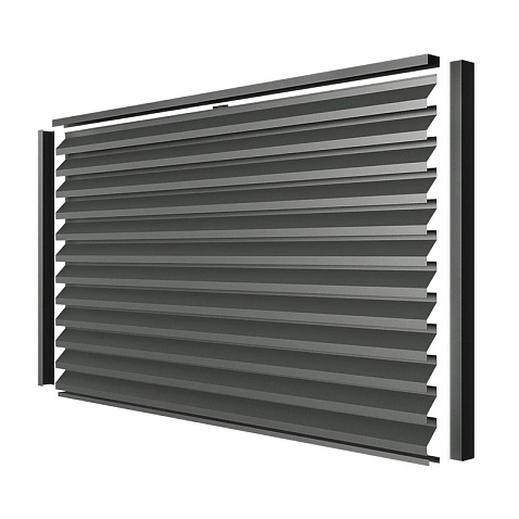 Забор-жалюзи ULTRA (в разборе), МАТ, RAL7016