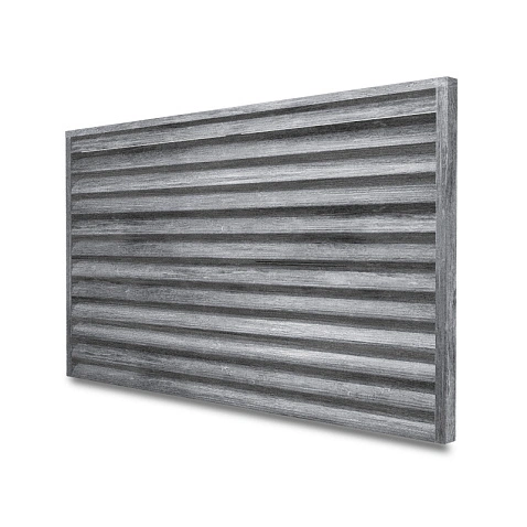 Забор-жалюзи ROUND (секция в сборе), PRINTECH, Античный дуб светло-серый