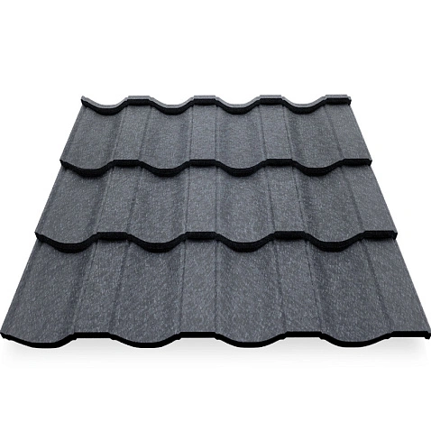 Металлочерепица НОРДО, КВАРЦ, RAL 7024, 0,5 мм, листовая