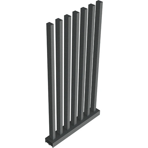 Забор Форпост AL, 60x40 мм, зазор 80мм, срез 90°, RAL 7016 МУАР