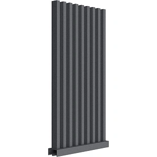 Забор Форпост AL, 80x40мм, зазор 50мм, срез 90°, RAL 7024 МУАР