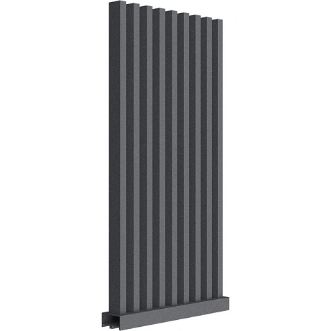 Забор Форпост AL, 80x40мм, зазор 50мм, срез 90°, RAL 7024 МУАР