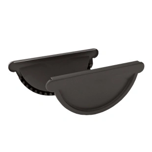 Заглушка желоба PRO, RAL 8019, D125x90