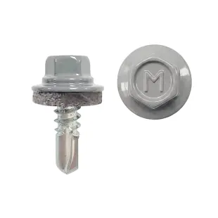 Саморез по металлу Daxmer 5,5*19 с шайбой EPDM со сверлом RAL7004