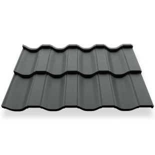 Металлочерепица НОРДО, ExtraMatt, RAL 7016, 0,5 мм, модуль