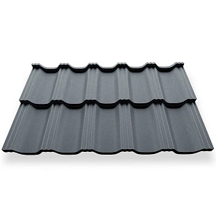 Металлочерепица ГЕРМАНО, МАТ, RAL 7024, 0,45 мм, модуль