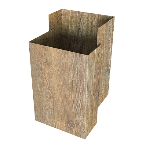 Декоративная накладка на столб 100*100, PRINTECH, Античный дуб золотой. 2м.п.