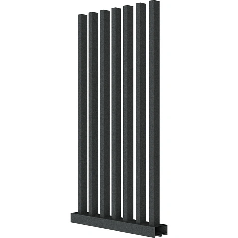 Забор Форпост AL, 60x40 мм, зазор 80мм, срез 90°, RAL 7016 МУАР