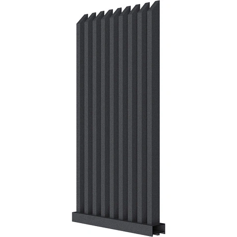 Забор Форпост AL, 80x40мм, зазор 50 мм, срез 45°, RAL 7024 МУАР