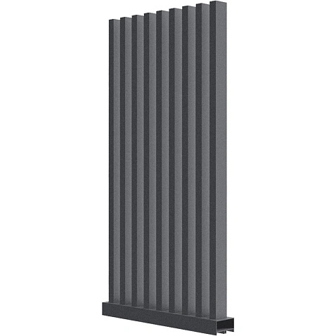 Забор Форпост AL, 80x40мм, зазор 50мм, срез 90°, RAL 7024 МУАР