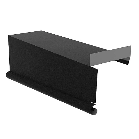 Планка торцевая сегментная правая, A-Matt, RAL 9005 