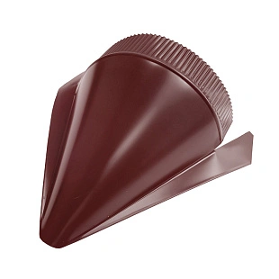 Заглушка конька полукруглого конусная, RAL 3005, ГЛЯНЕЦ