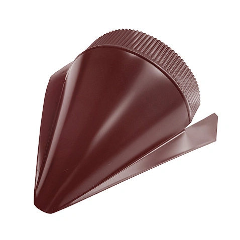 Заглушка конька полукруглого конусная, RAL 3005, ГЛЯНЕЦ