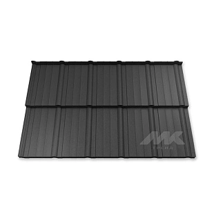 Металлочерепица МОРЕНО, ExtraMatt, RAL 7021, 0,5 мм, Модуль