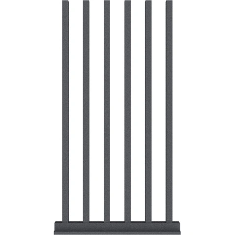 Забор Форпост AL, 60x40мм, зазор 100мм, срез 90°, RAL 7024 МУАР