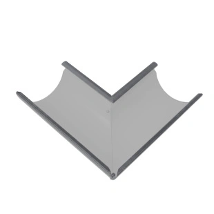 Угол желоба наружный 90гр. D120/90 RAL 7024, ГЛЯНЕЦ
