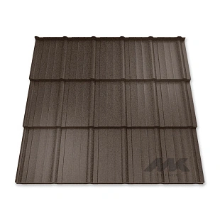 Металлочерепица МОРЕНО, КВАРЦ, RAL 8019, 0,5 мм, Листовая