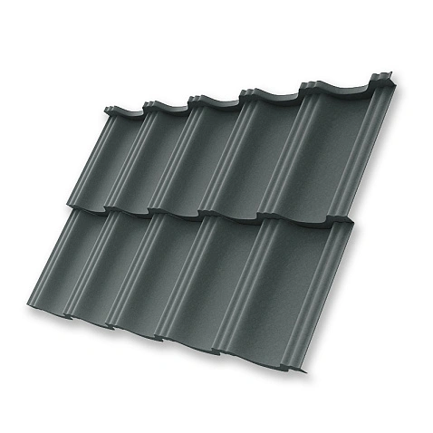 Металлочерепица ГЕРМАНО, МАТ, RAL 7016, 0,5 мм, модуль